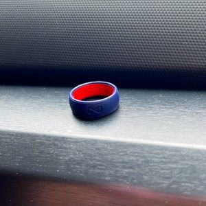 Dark purple silicone Groove ring size 9